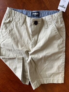 Boys' Khaki Flat-Front Shorts Pockets Size 6 OshKosh B'gosh